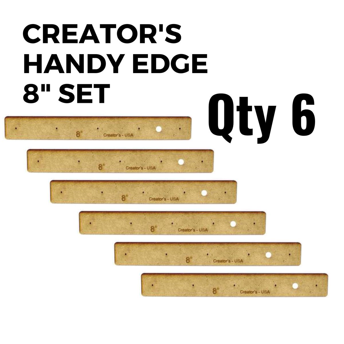 Qty 6 Creator's Handy Edge 8" Precision Stained Glass Framing Alignment